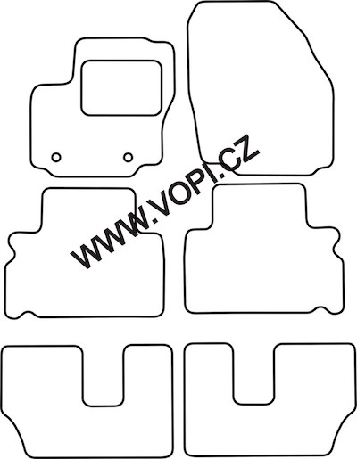 Autokoberce Ford S-Max 7 míst 05/2006 - 08/2012 Colorfit Fun (1450)